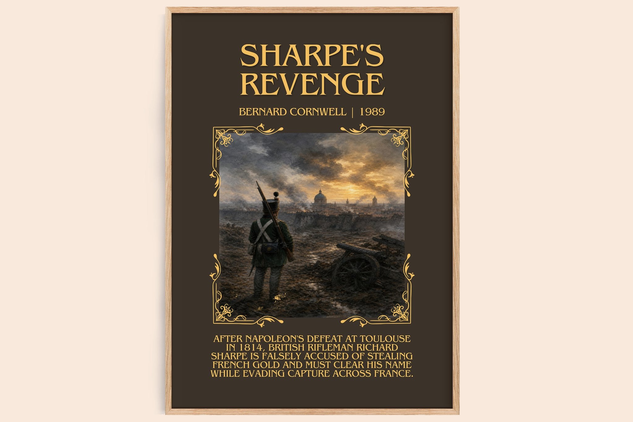 Sharpe's Revenge Minimalist Book Poster by Bernard Cornwell