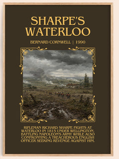Sharpe's Waterloo Minimalist Book Poster by Bernard Cornwell – image 1