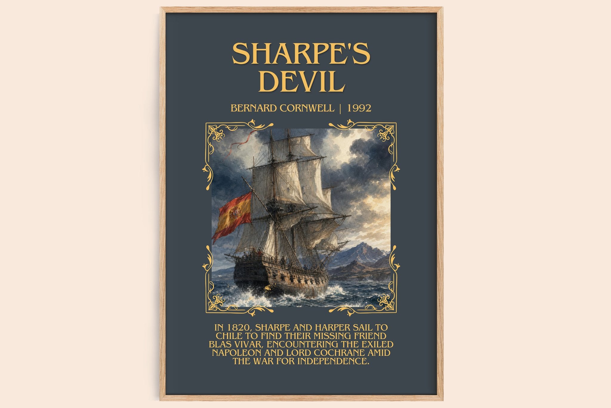 Sharpe's Devil Minimalist Book Poster by Bernard Cornwell