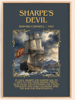 Sharpe's Devil Minimalist Book Poster by Bernard Cornwell – image 1