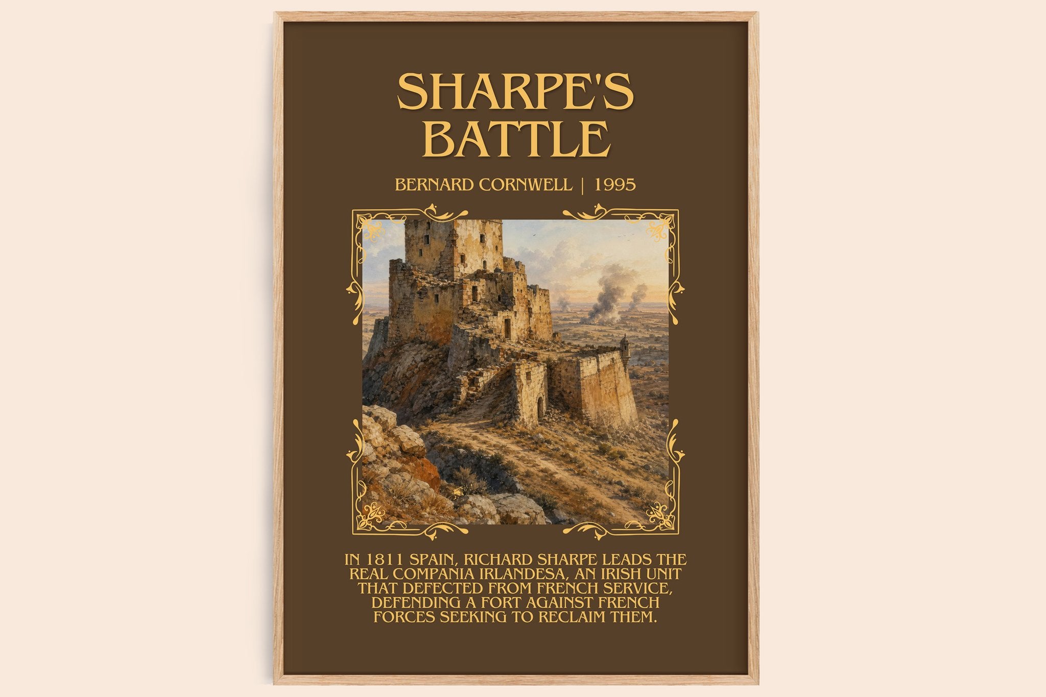 Sharpe's Battle Minimalist Book Poster by Bernard Cornwell