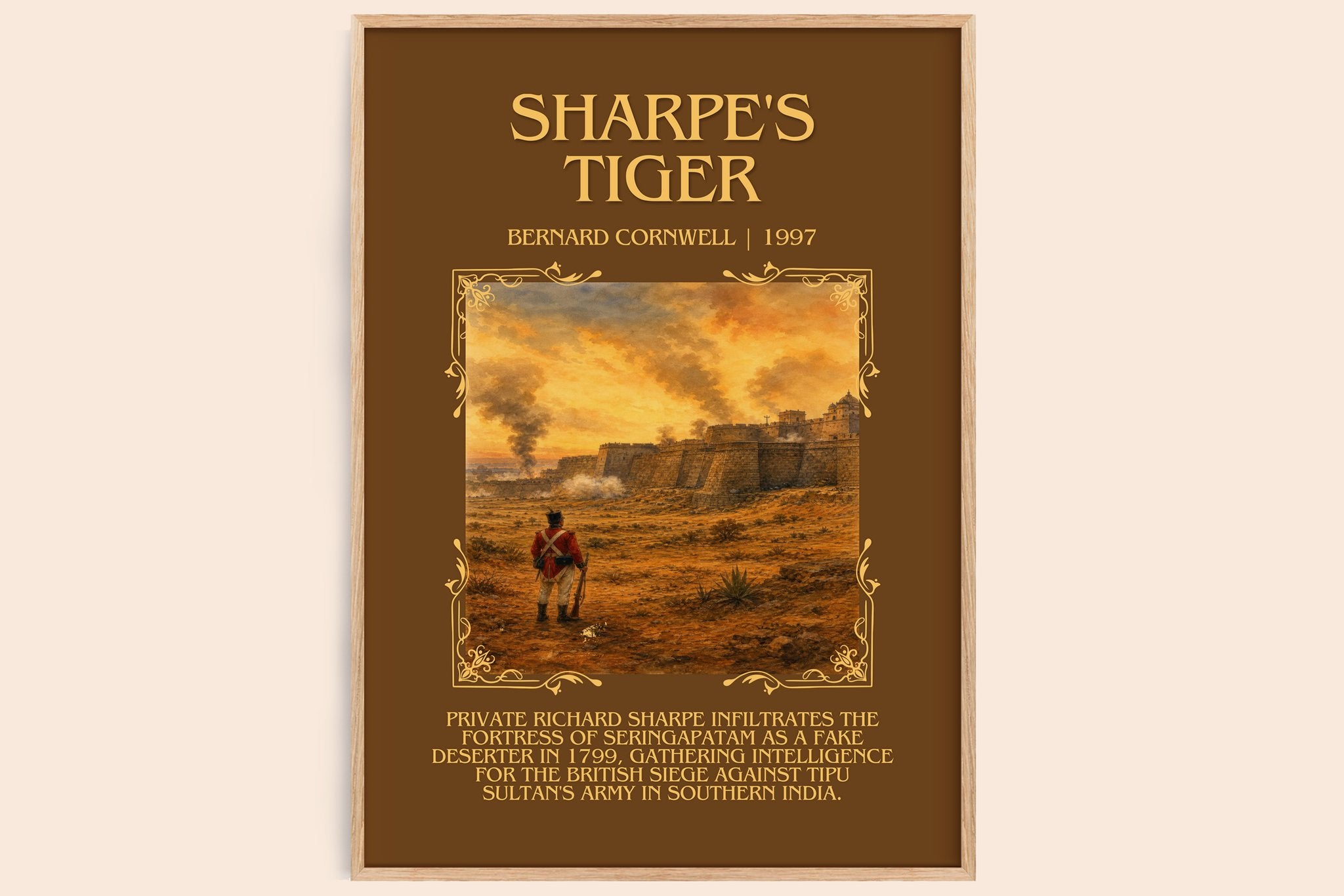 Sharpe's Tiger Minimalist Book Poster by Bernard Cornwell