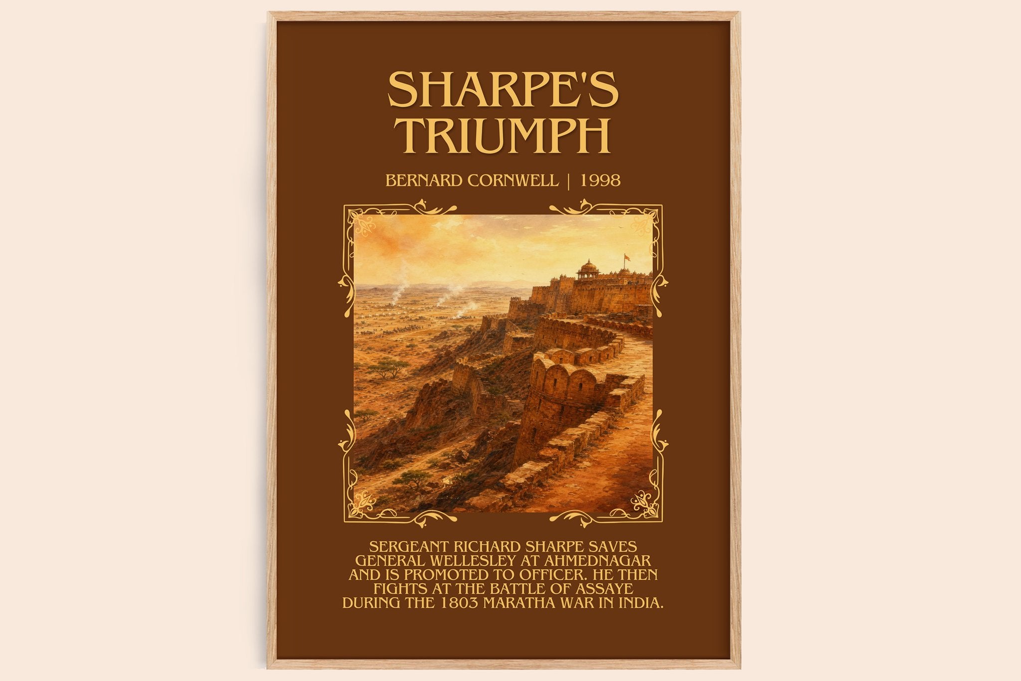 Sharpe's Triumph Minimalist Book Poster by Bernard Cornwell