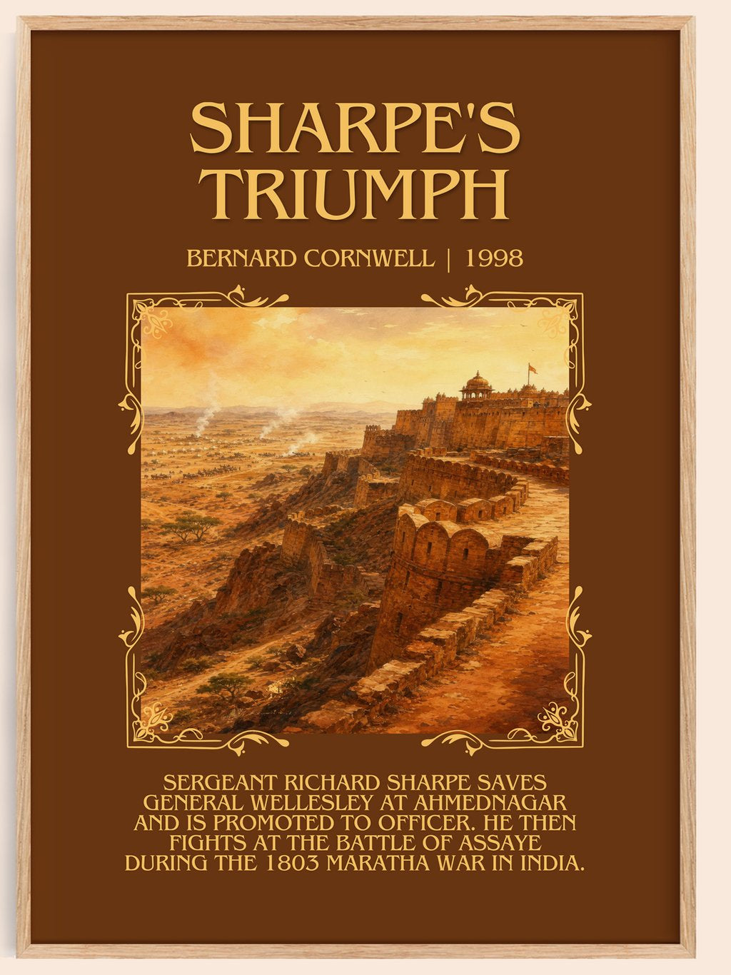 Sharpe's Triumph Minimalist Book Poster by Bernard Cornwell – book poster