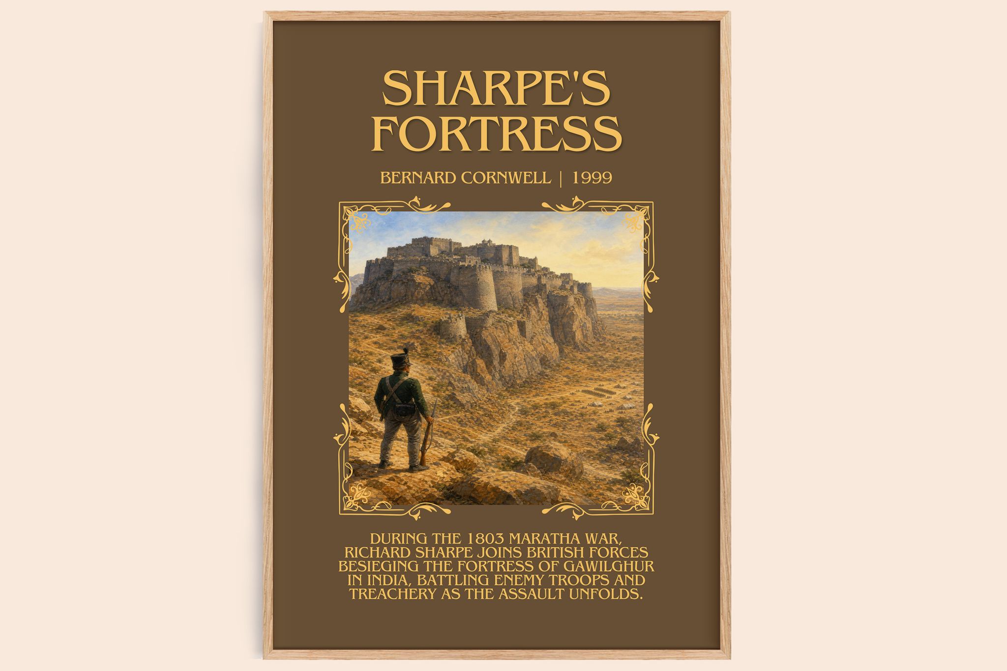 Sharpe's Fortress Minimalist Book Poster by Bernard Cornwell