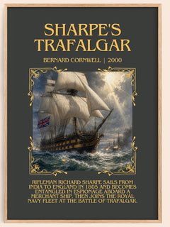 Sharpe's Trafalgar Minimalist Book Poster by Bernard Cornwell – image 1