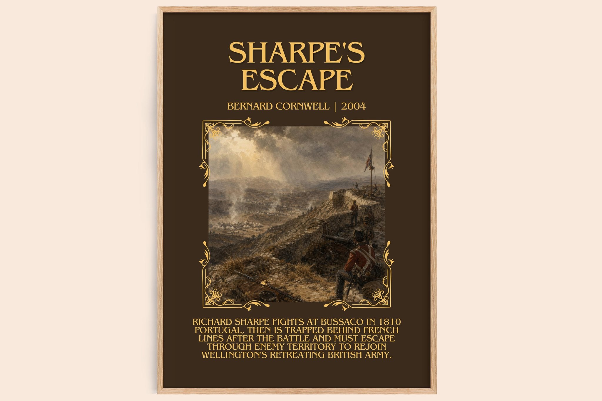 Sharpe's Escape Minimalist Book Poster by Bernard Cornwell