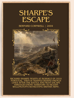 Sharpe's Escape Minimalist Book Poster by Bernard Cornwell – image 1