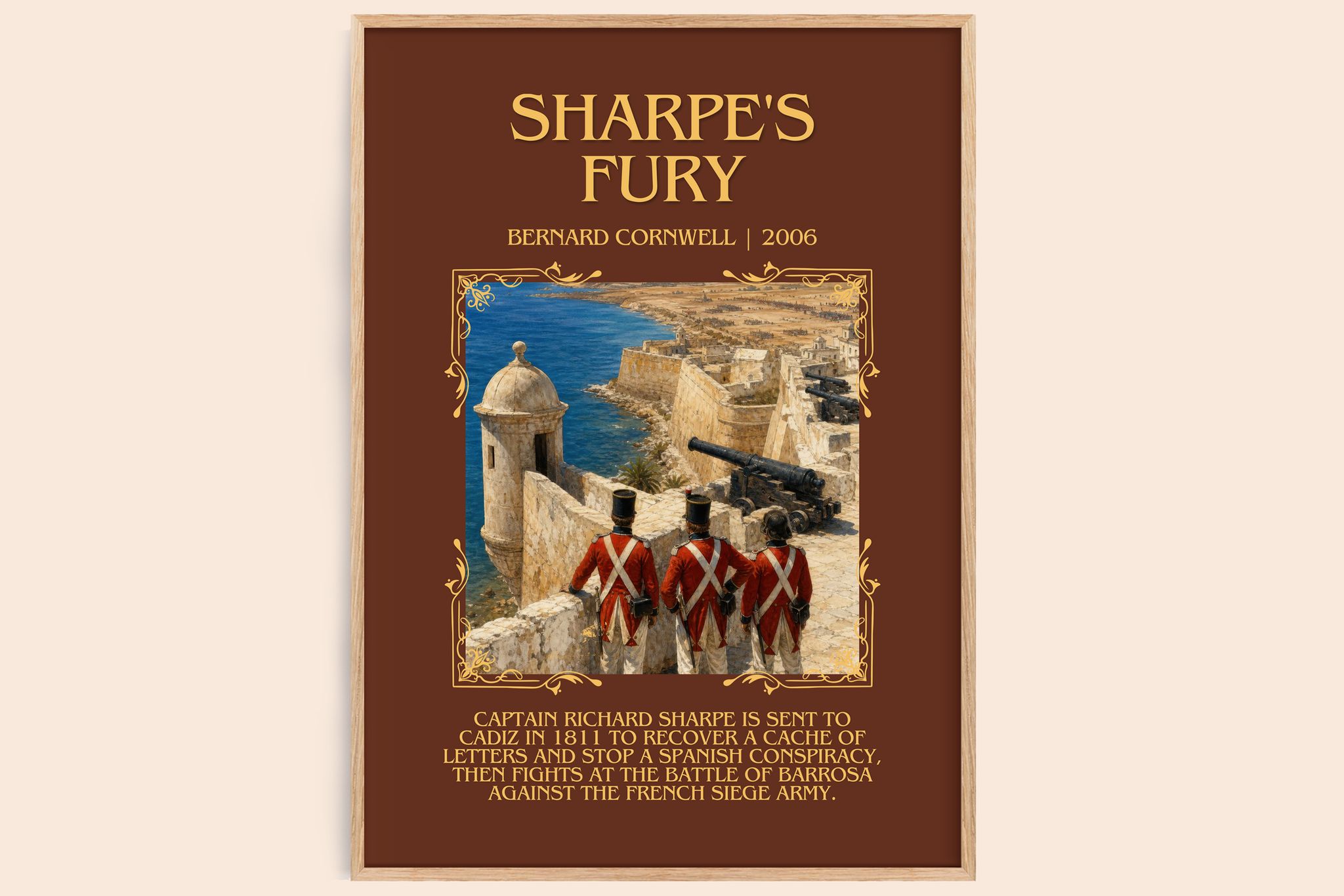 Sharpe's Fury Minimalist Book Poster by Bernard Cornwell