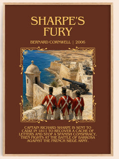 Sharpe's Fury Minimalist Book Poster by Bernard Cornwell – image 1