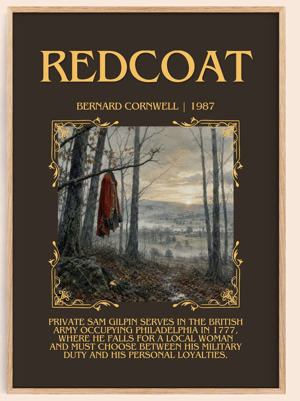 Redcoat Minimalist Book Poster by Bernard Cornwell – book poster