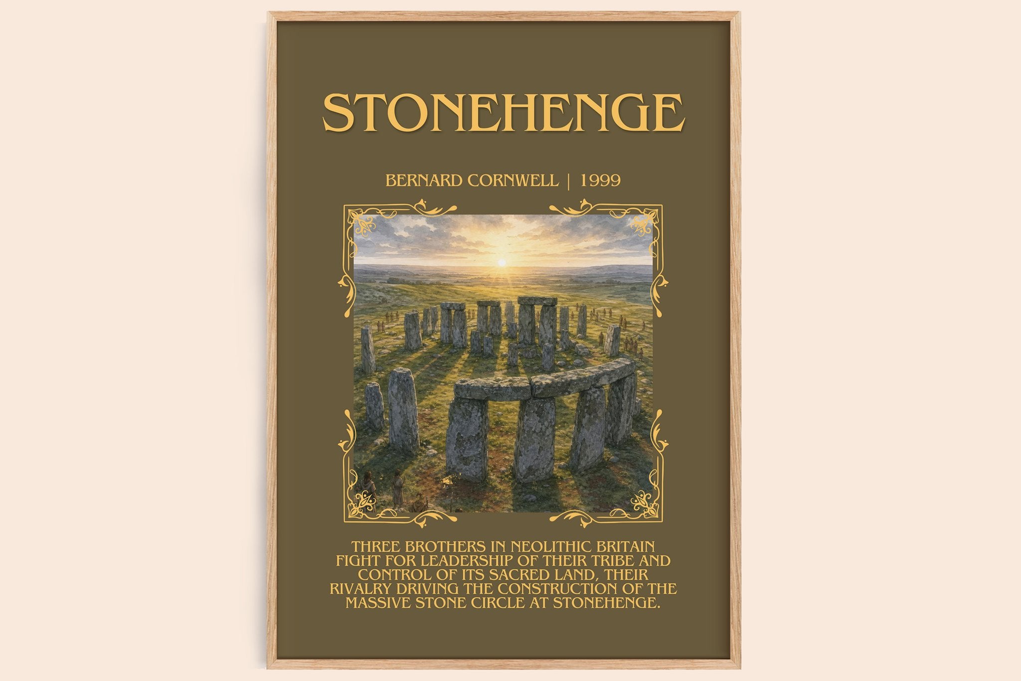 Stonehenge Minimalist Book Poster by Bernard Cornwell
