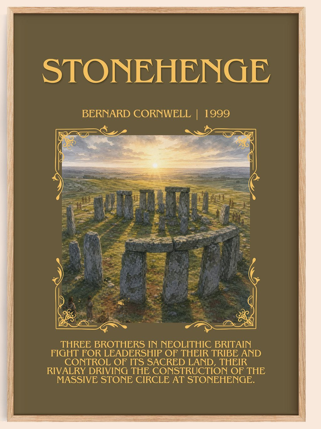 Stonehenge Minimalist Book Poster by Bernard Cornwell – book poster