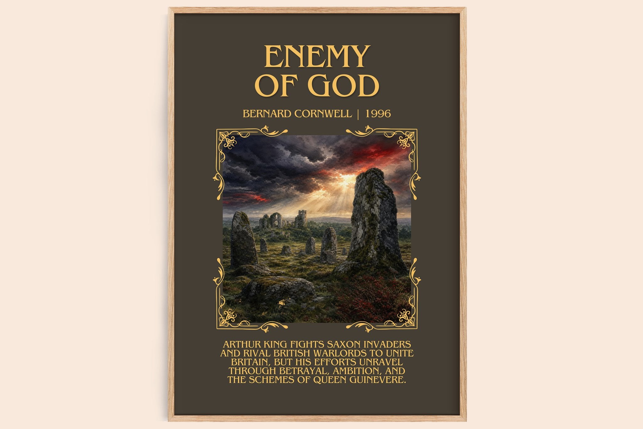Enemy of God Minimalist Book Poster by Bernard Cornwell