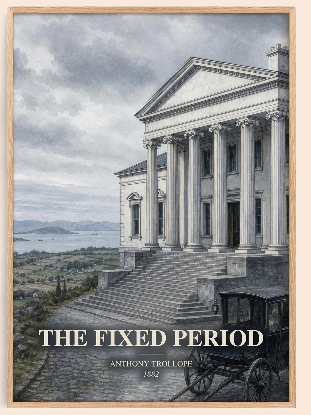 The Fixed Period watercolour book poster by Anthony Trollope – framed literary art print