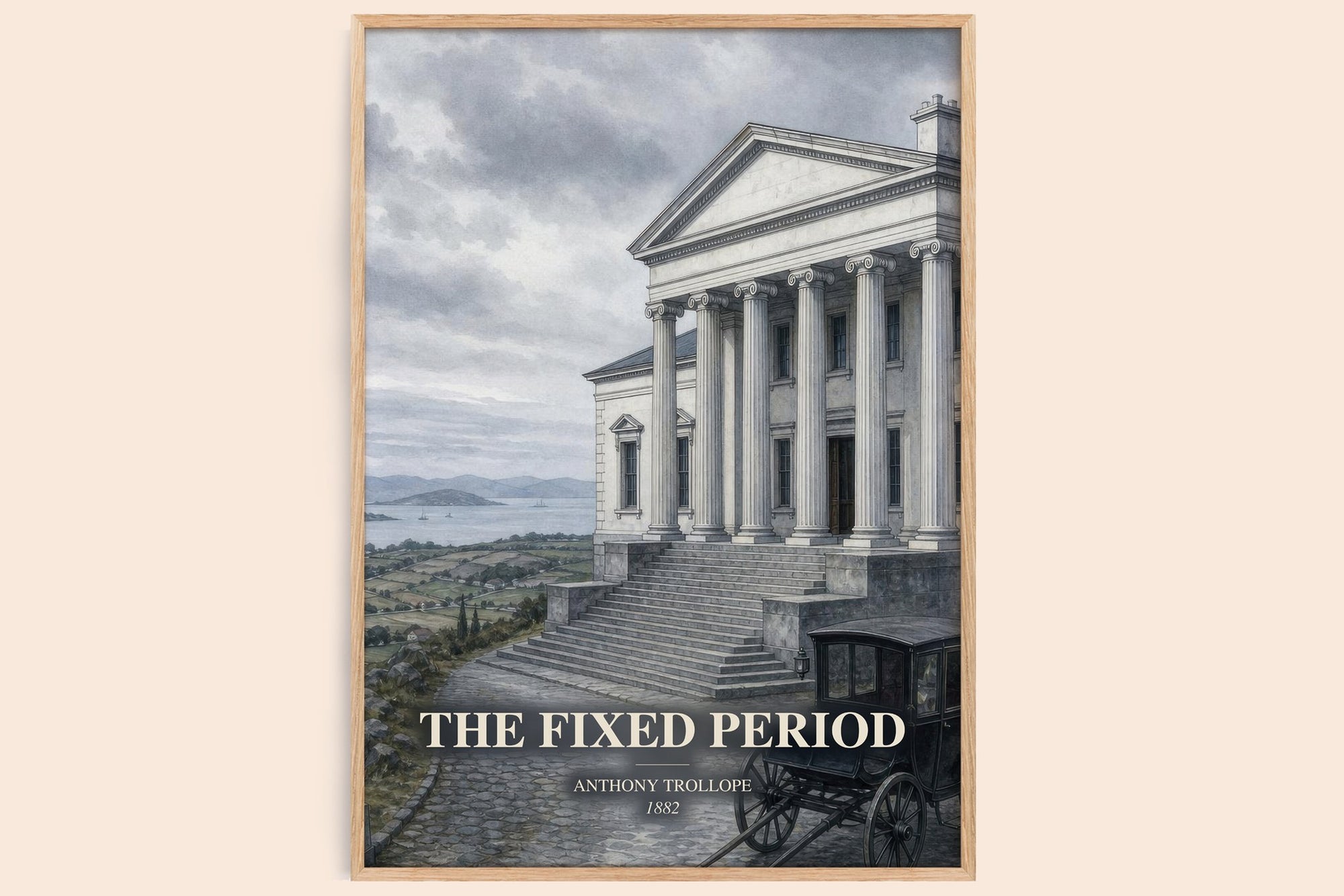The Fixed Period watercolour book poster by Anthony Trollope – framed literary art print