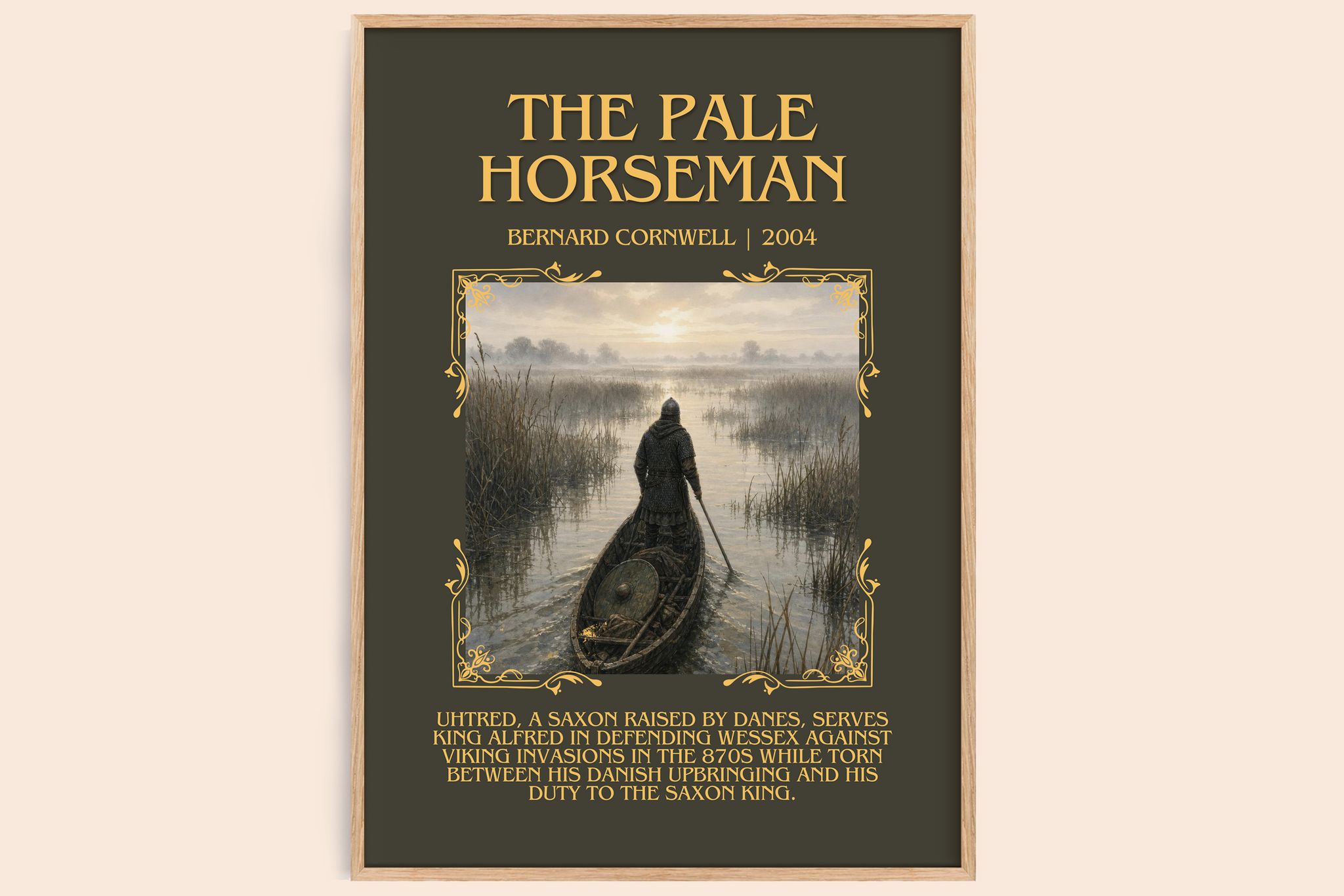 The Pale Horseman Minimalist Book Poster by Bernard Cornwell