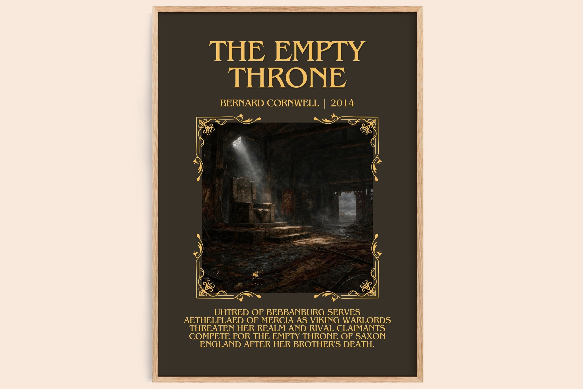 The Empty Throne Minimalist Book Poster by Bernard Cornwell