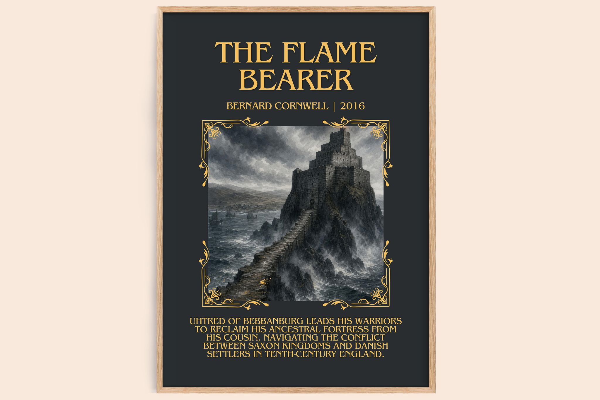 The Flame Bearer Minimalist Book Poster by Bernard Cornwell
