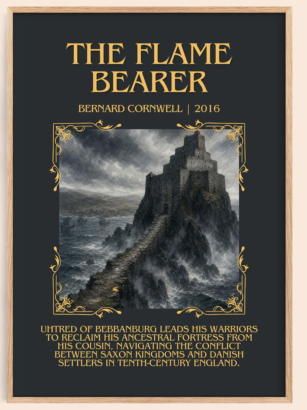 The Flame Bearer Minimalist Book Poster by Bernard Cornwell – book poster