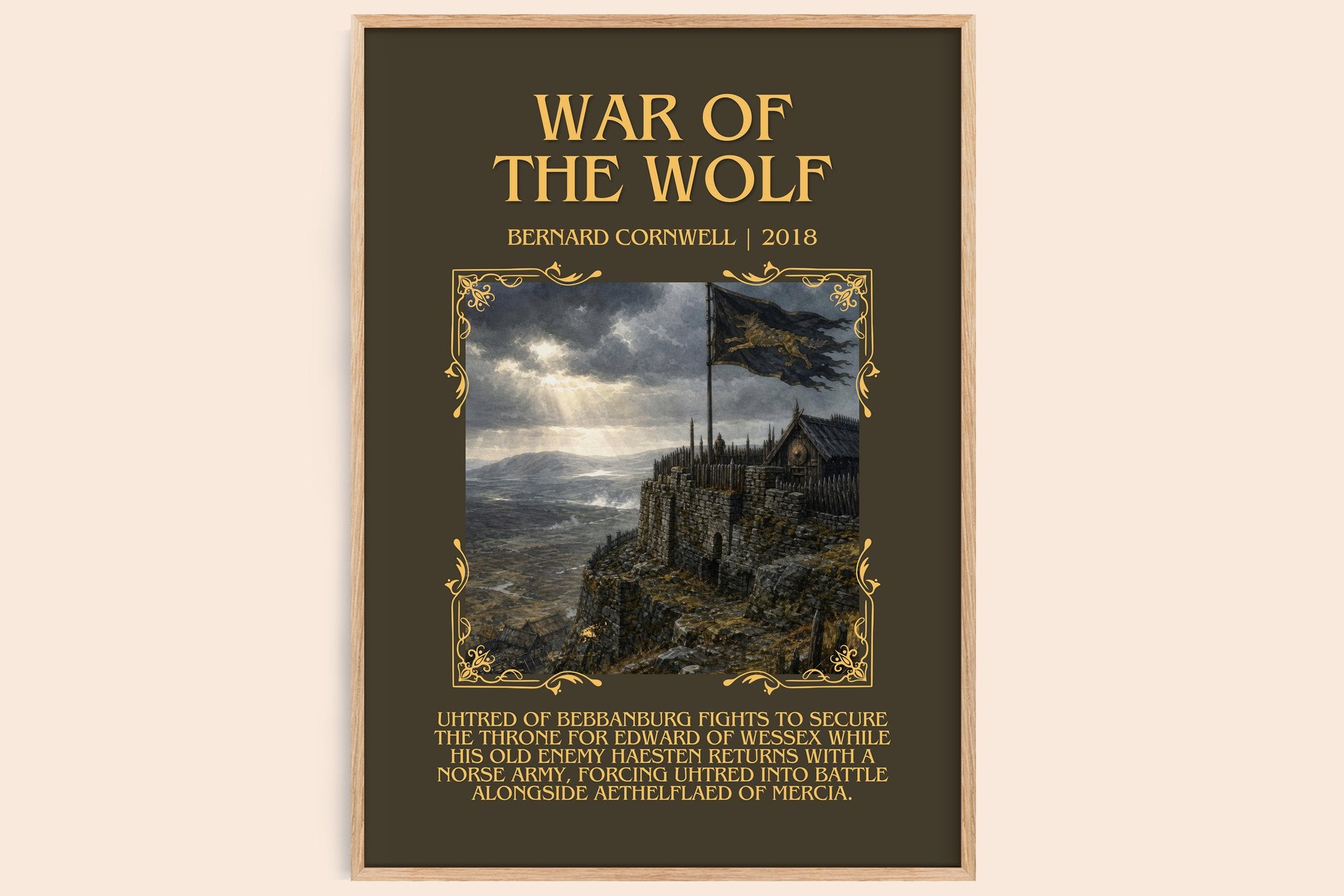 War of the Wolf Minimalist Book Poster by Bernard Cornwell