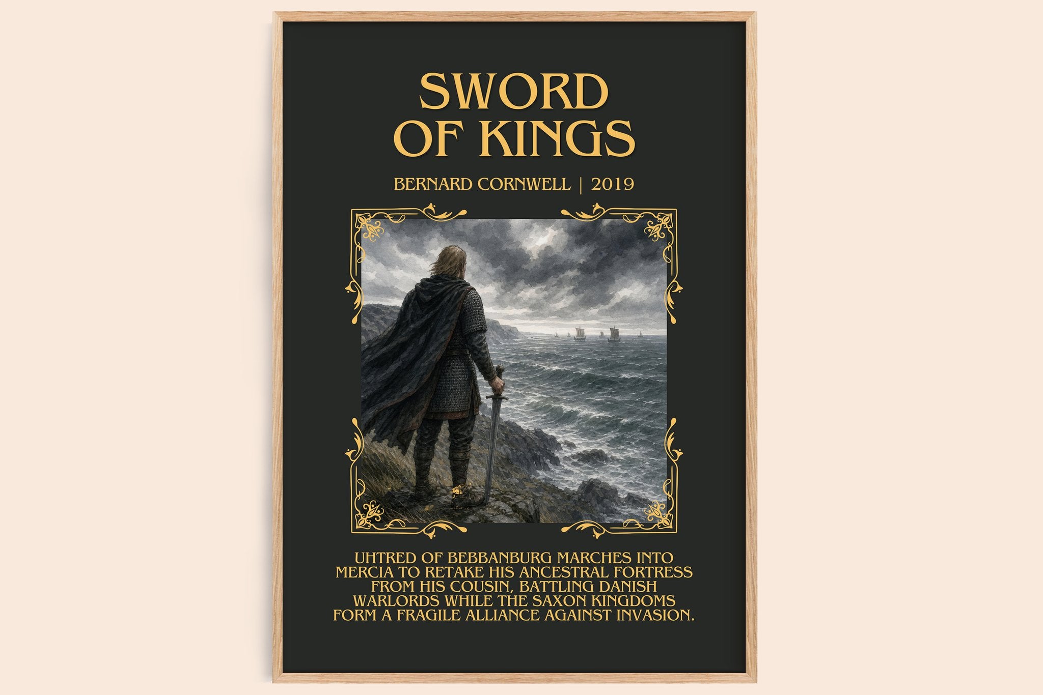 Sword of Kings Minimalist Book Poster by Bernard Cornwell