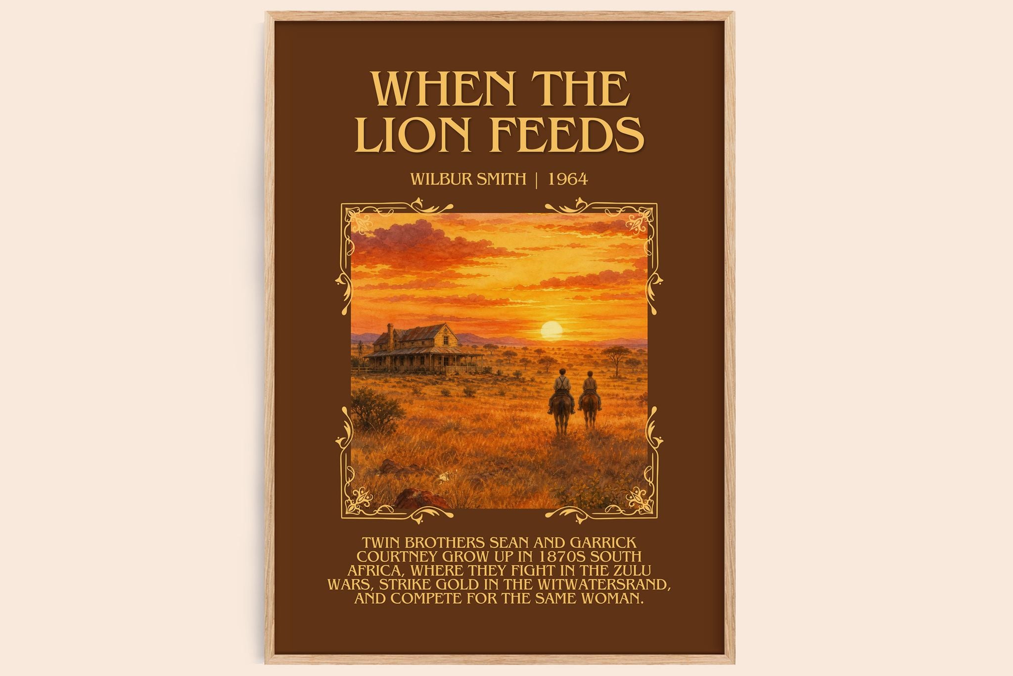 When the Lion Feeds Minimalist Book Poster by Wilbur Smith