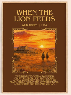 When the Lion Feeds Minimalist Book Poster by Wilbur Smith – image 1