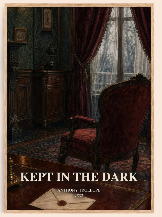 Kept In The Dark Book Watercolour Illustration by Anthony Trollope