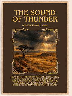 The Sound of Thunder Minimalist Book Poster by Wilbur Smith – image 1