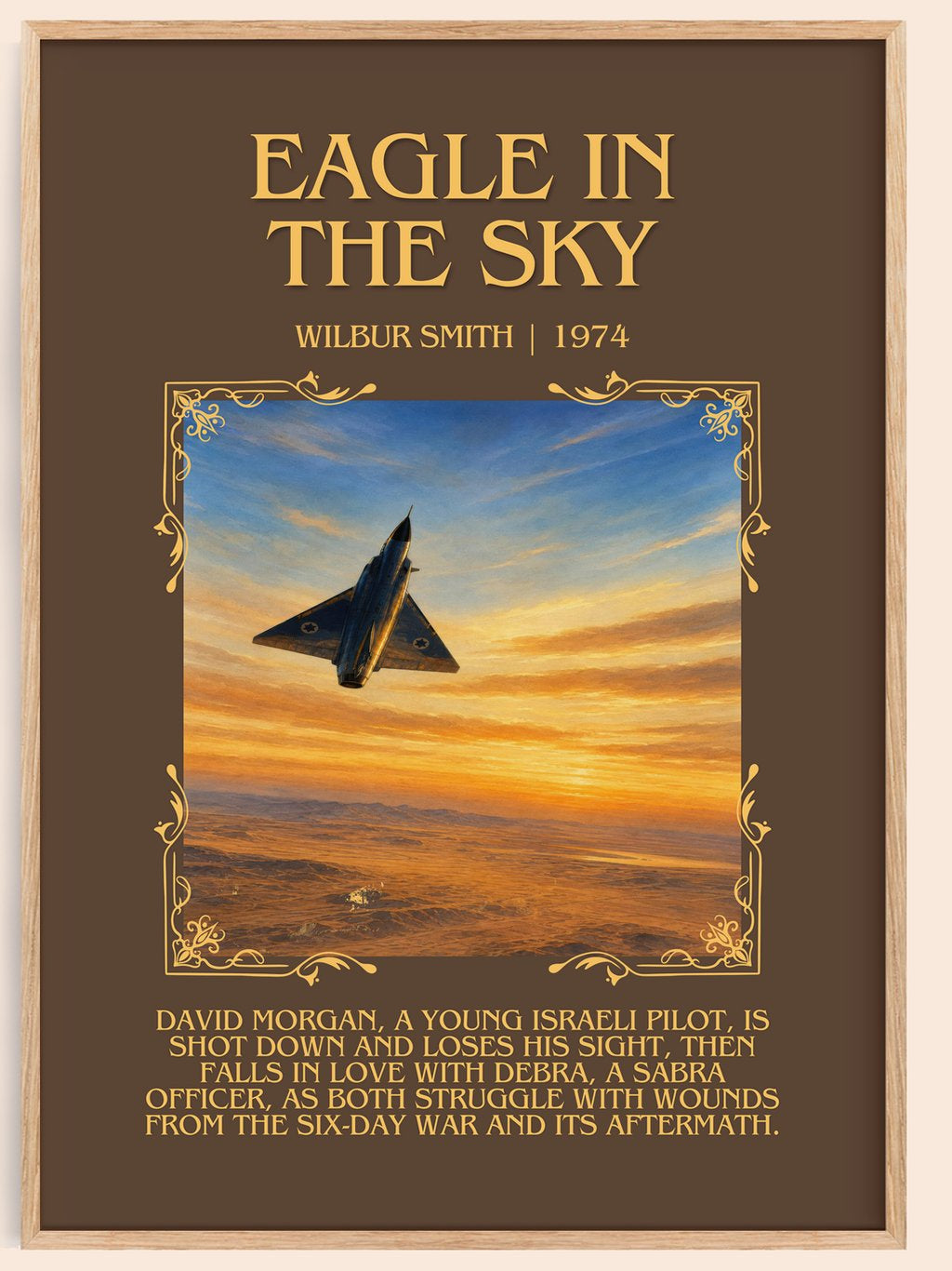 Eagle in the Sky Minimalist Book Poster by Wilbur Smith – book poster