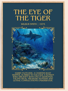 The Eye of the Tiger Minimalist Book Poster by Wilbur Smith – image 1