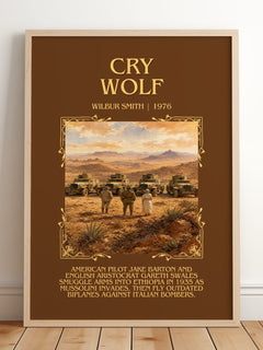 Cry Wolf Minimalist Book Poster by Wilbur Smith – image 2