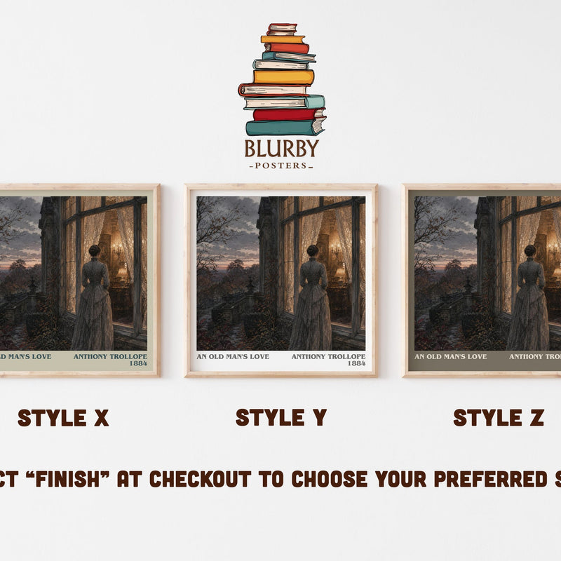 An Old Man'S Love literary print in frame leaning in hallway – literary fiction wall art