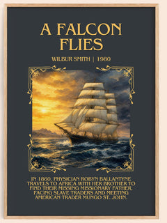 A Falcon Flies Minimalist Book Poster by Wilbur Smith – image 1