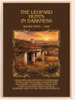 The Leopard Hunts in Darkness Minimalist Book Poster by Wilbur Smith – image 1