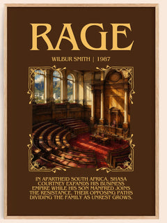 Rage Minimalist Book Poster by Wilbur Smith – image 1