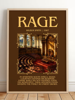 Rage Minimalist Book Poster by Wilbur Smith – image 2