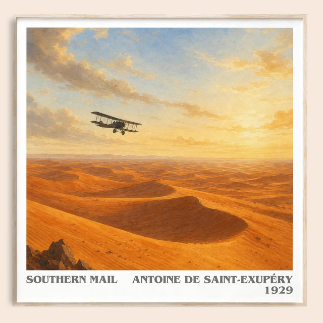 Southern Mail Literary Art Print by Antoine De Saint-Exupéry