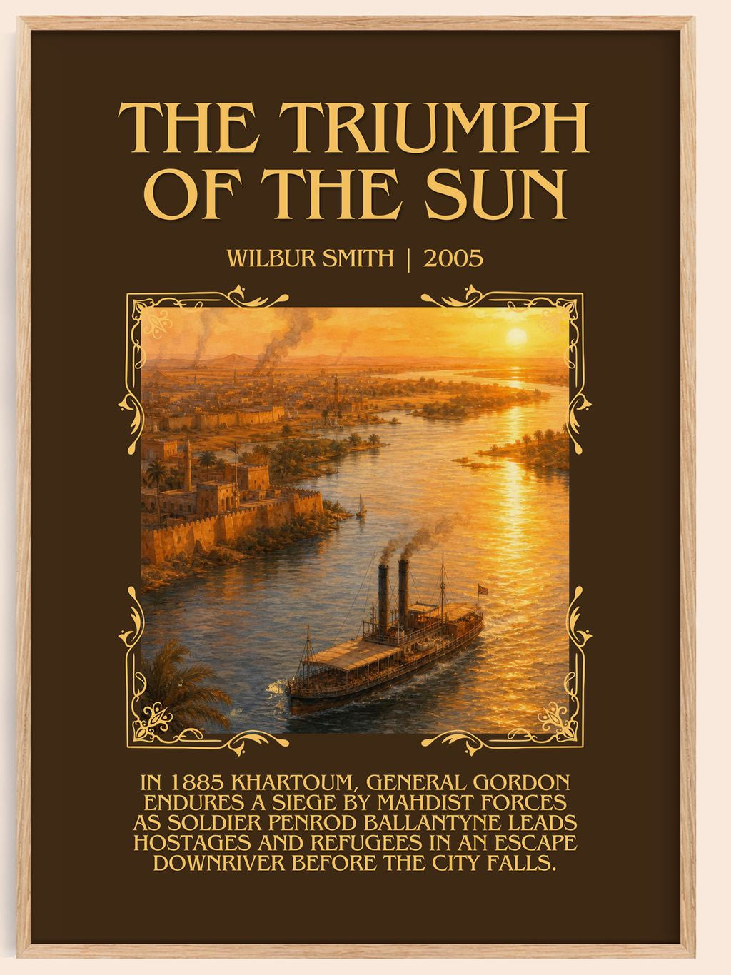 The Triumph of the Sun Minimalist Book Poster by Wilbur Smith – book poster
