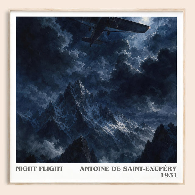Night Flight Literary Art Print by Antoine De Saint-Exupéry
