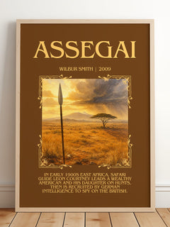 Assegai Minimalist Book Poster by Wilbur Smith – image 2