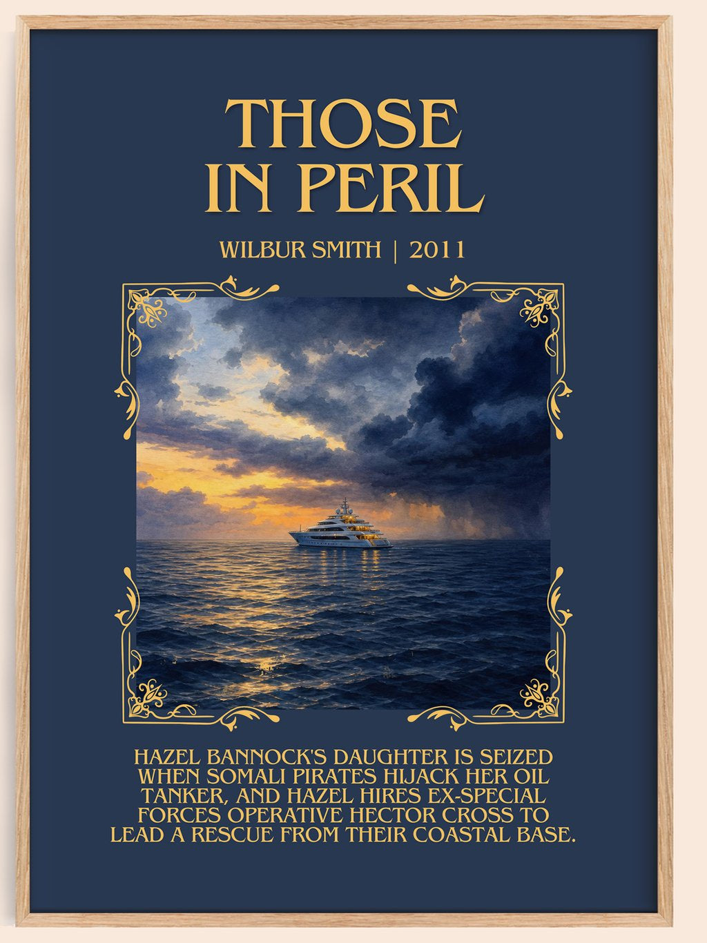 Those in Peril Minimalist Book Poster by Wilbur Smith – book poster
