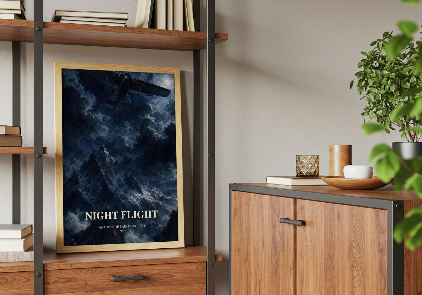 Night Flight book watercolour illustration paper finish options – matte satin gloss