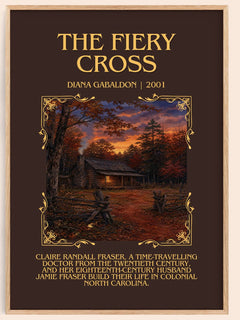 The Fiery Cross Minimalist Book Poster by Diana Gabaldon – image 1