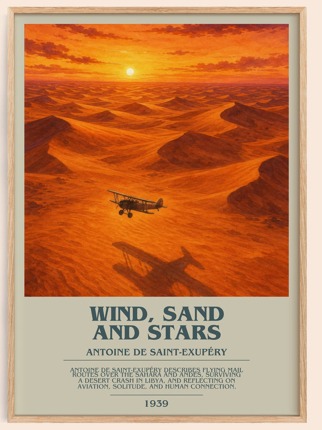 Wind, Sand And Stars Bookish Wall Art by Antoine De Saint-Exupéry