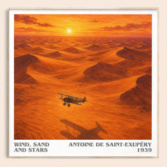 Wind, Sand And Stars Literary Art Print by Antoine De Saint-Exupéry