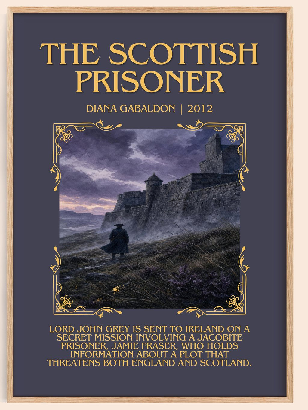 The Scottish Prisoner Minimalist Book Poster by Diana Gabaldon – book poster