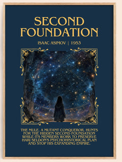 Second Foundation Minimalist Book Poster by Isaac Asimov – image 1