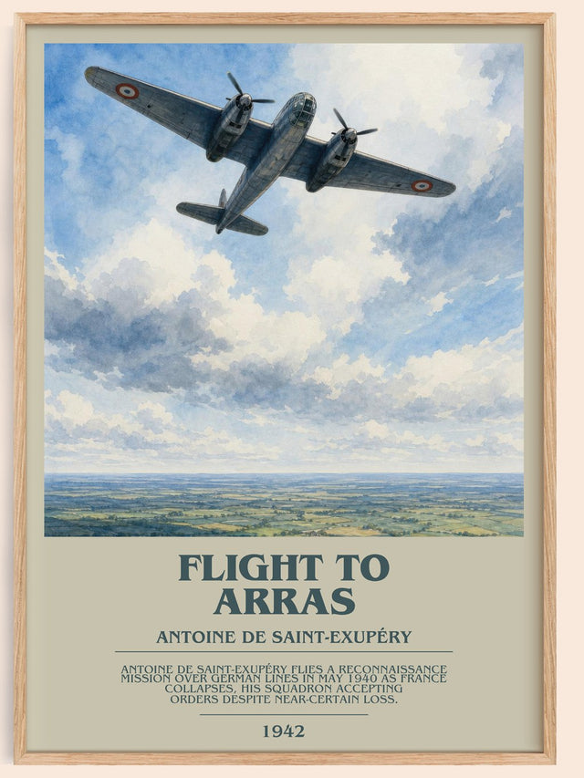 Flight To Arras Bookish Wall Art by Antoine De Saint-Exupéry